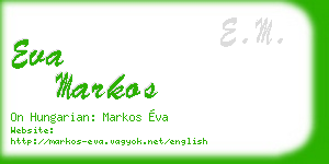 eva markos business card