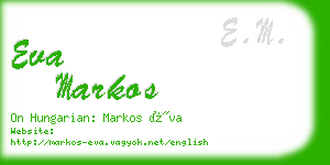 eva markos business card